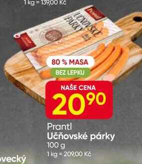 Prantl Učňovské párky 100 g 