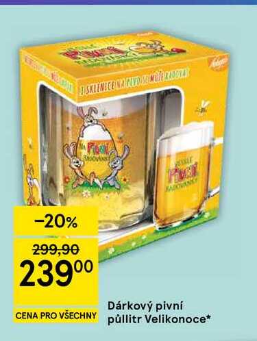 Dárkový pivní půllitr Velikonoce