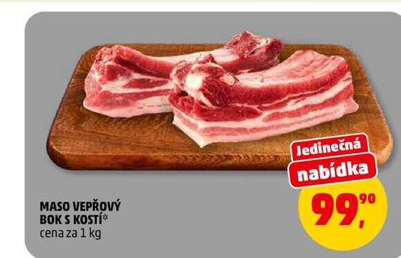 MASO VEPŘOVÝ BOKS KOSTÍ, 1 kg 