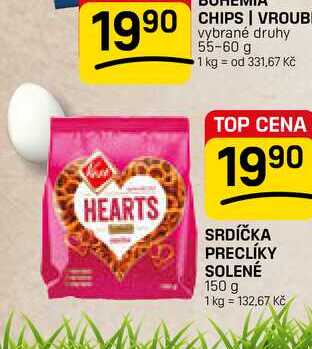 SRDÍČKA PRECLÍKY SOLENÉ 150 g