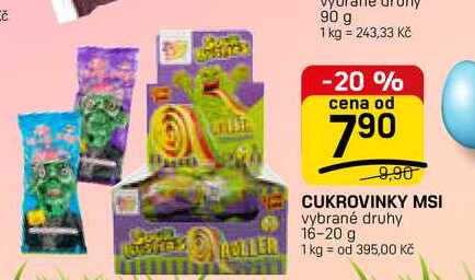 CUKROVINKY MSI vybrané druhy 16-20 g