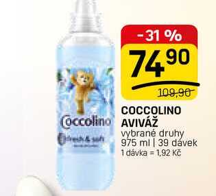 COCCOLINO AVIVÁŽ rech&sh vybrané druhy 975 ml | 39 dávek