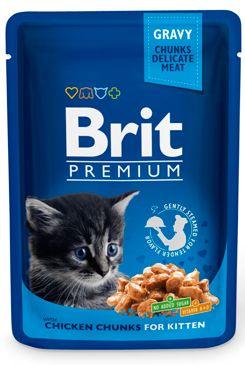 Brit Premium Cat Kapsa Chicken Chunks For Kitten 100g