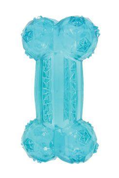 Hračka pes kost Bone TPR POP 14cm tyrkysová Zolux