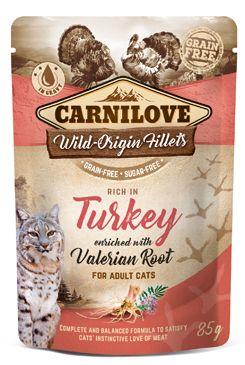 Carnilove Cat Pouch turkey enriched with valerian 85g
