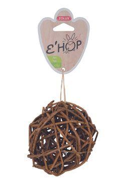 Hračka hlodavec Ehop koule z tmavého ratanu Zolux