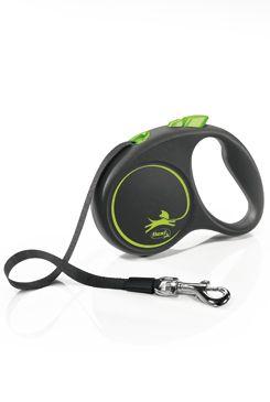 Vodítko Flexi Black Design S pásek 5m/15kg zelená new