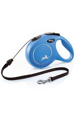 Vodítko Flexi classic new M lanko 8m/20kg modrá