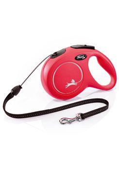 Vodítko Flexi classic new M lanko 8m/20kg červená