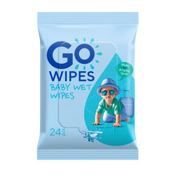 GoWipes Dětské vlhčené ubrousky pro atopickou a citlivou pokožku, bez vůně