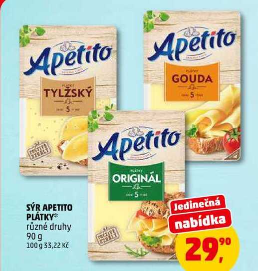 SÝR APETITO PLÁTKY, 90 g 