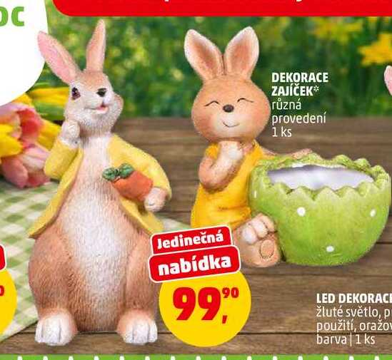 DEKORACE ZAJÍČEK, 1 ks
