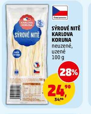 SÝROVÉ NITĚ KARLOVA KORUNA, 100 g