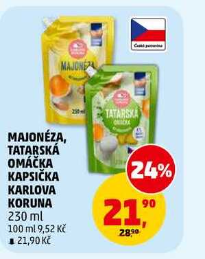 MAJONÉZA KAPSIČKA KARLOVA KORUNA, 230 ml