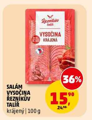 SALÁM VYSOČINA ŘEZNÍKŮV TALÍŘ, 100 g 