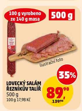 LOVECKÝ SALÁM ŘEZNÍKŮV TALÍŘ, 500 g 