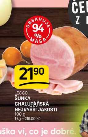 ŠUNKA CHALUPÁŘSKÁ NEJVYŠŠÍ JAKOSTI 100 g