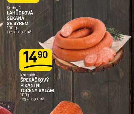 ŠPEKÁČKOVÝ PIKANTNÍ TOČENÝ SALÁM 100 g