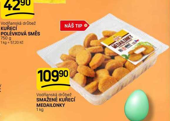 SMAŽENÉ KUŘECÍ MEDAILONKY 1 kg