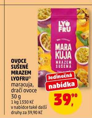 OVOCE SUŠENÉ MRAZEM LYOFRU, 30 g