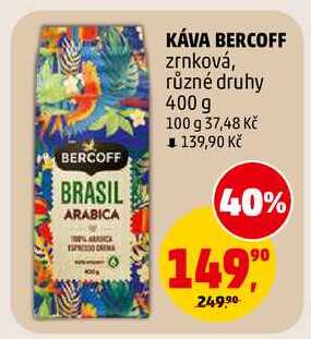 KÁVA BERCOFF zrnková, 400 g