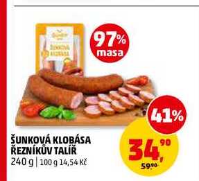 ŠUNKOVÁ KLOBÁSA ŘEZNÍKŮV TALÍŘ, 240 g