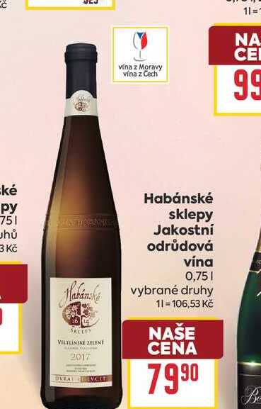 Habánské sklepy Jakostní odrůdová vína 0,75l