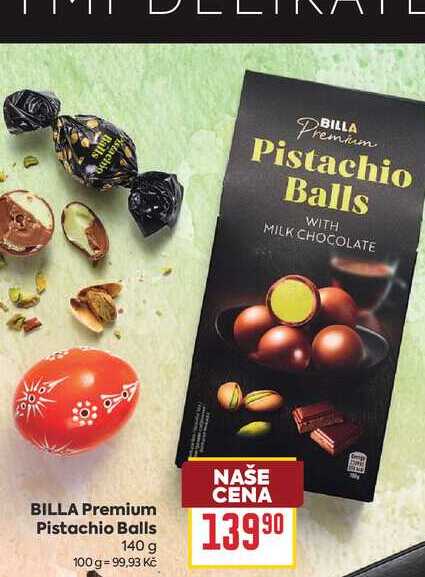 BILLA Premium Pistachio Balls 140 g 