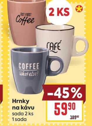 Hrnky na kávu sada 2 ks 1 sada 