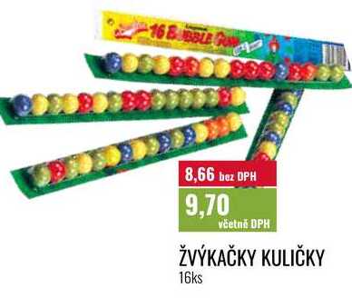 ŽVÝKAČKY KULIČKY 16ks 