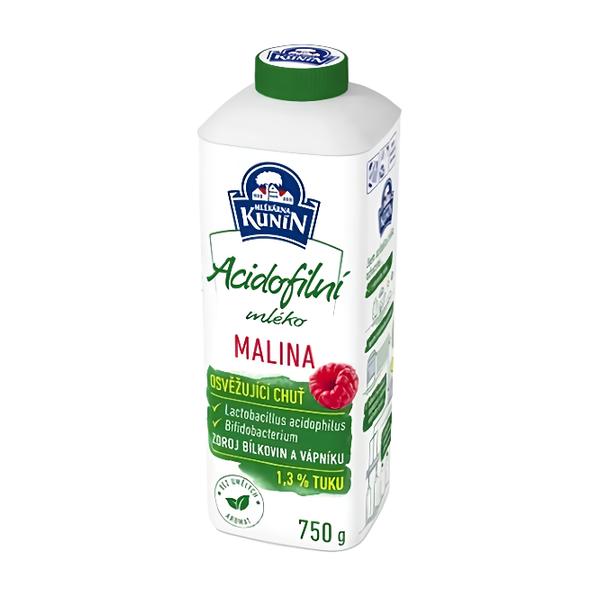 Mlékárna Kunín Acidofilní mléko Malina