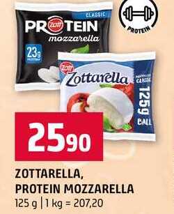 ZOTTARELLA, PROTEIN MOZZARELLA 125 g