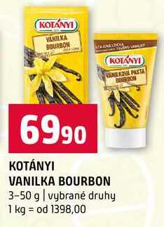 KOTÁNYI VANILKA BOURBON 3-50 g vybrané druhy 