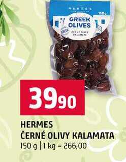 HERMES ČERNÉ OLIVY KALAMATA 150 g