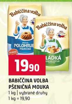 BABIČČINA VOLBA PŠENIČNÁ MOUKA 1 kg vybrané druhy