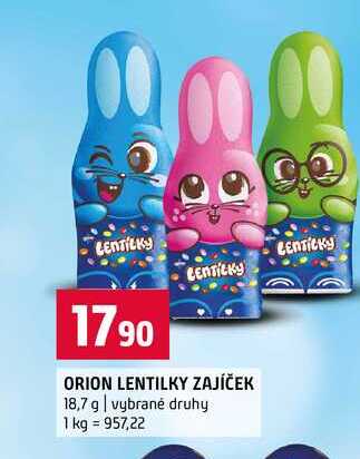 ORION LENTILKY ZAJÍČEK 18,7 g vybrané druhy 