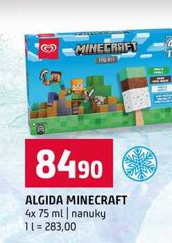 ALGIDA MINECRAFT 4x 75 ml nanuky