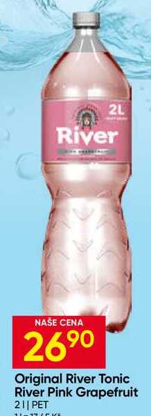 River Original Indian Tonic Water Grapefruit 2l