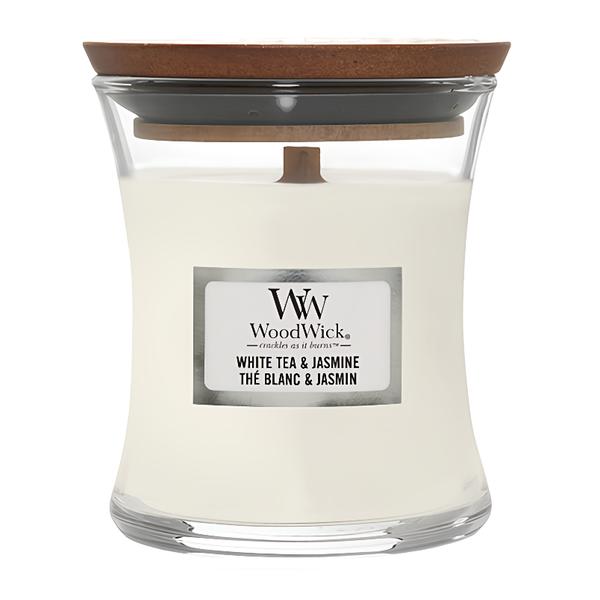 Wood Wick White Tea & Jasmine svíčka váza malá