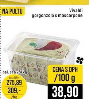 Vivaldi gorgonzola s mascarpone bal. cca 2.4kg 100g