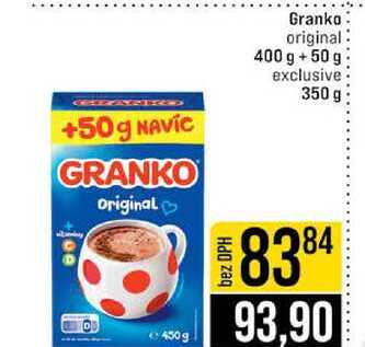 Granko original 400 g 50 g exclusive 350 g