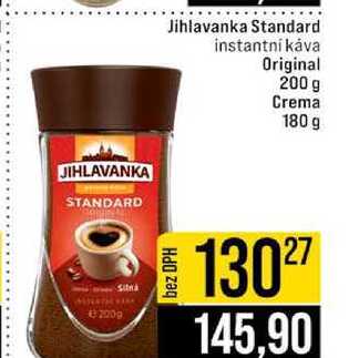 Jihlavanka Standard instantní káva Original 200 g Crema 180 g 