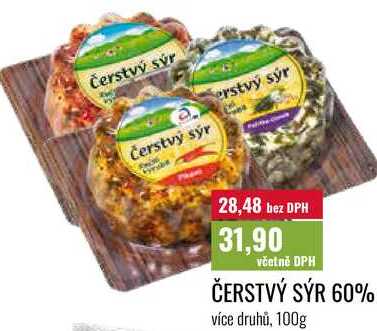 ČERSTVÝ SÝR 60% 100g 