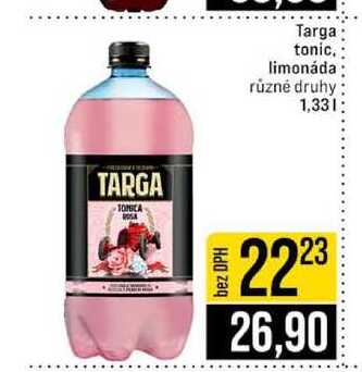 Targa tonic, limonáda různé druhy 1,33l