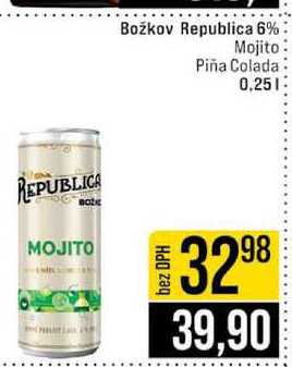 Božkov Republica 6% Mojito Piña Colada 0,25l