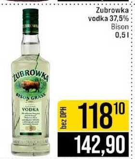 Zubrowka vodka 37,5% Bison 0,5l