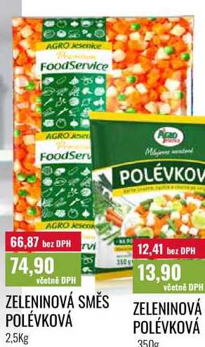 ZELENINOVÁ SMĚS POLÉVKOVÁ 2,5Kg