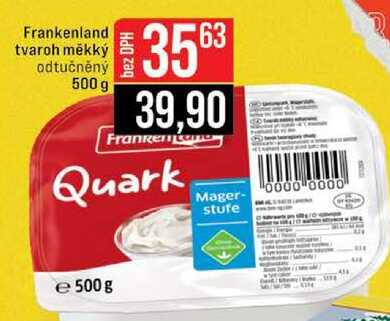 Frankenland tvaroh měkký odtučněný 500 g 