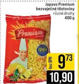 Japavo Premium bezvaječné těstoviny různé druhy 400 g 