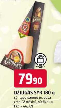 DŽIUGAS SÝR 180 g sýr typu parmezán 